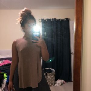 Open Back Mock Neck Top